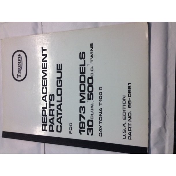 Reservedelskatalog Triumph T100 1973-