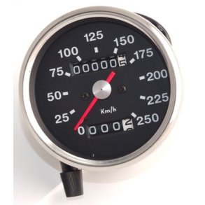 Speedometer Triumph 1966-70, sort, replica