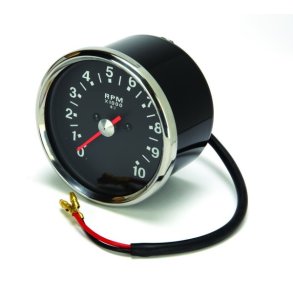 Omdrejningstller Triumph 1970-78, sort, replica