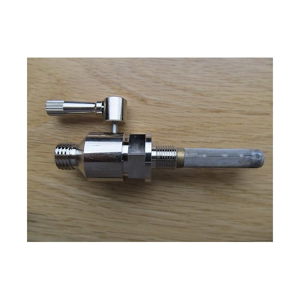 Benzinhane, 1/8"x1/4" forniklet hndtag